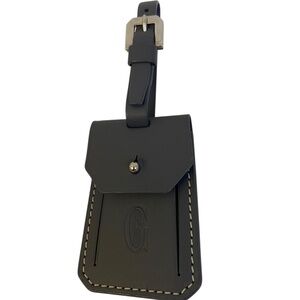 Authentic Goyard Gray All Leather Luggage Tag Ultra Rare Luxury Travel Accessory